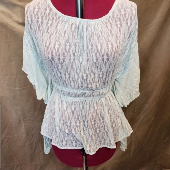 Free People Sheer Lacey Top - Picture 4 of 6